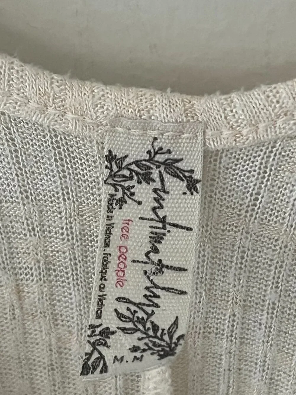 Free People Intimately Wear Me Now Racerback Tank Cream Size Medium